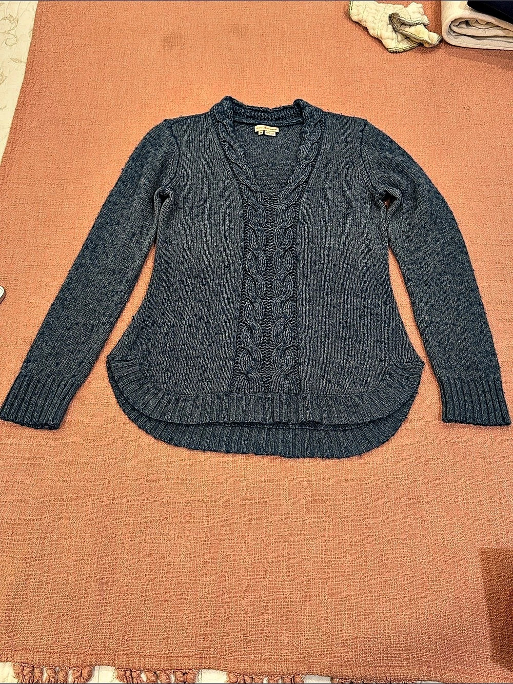 Royal Robbins NS-5226 Cable Knit Cardigan in green Size Medium